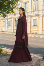 03-Piece Embroidered Lawn Suit With Net Dupatta | Ready To Wear