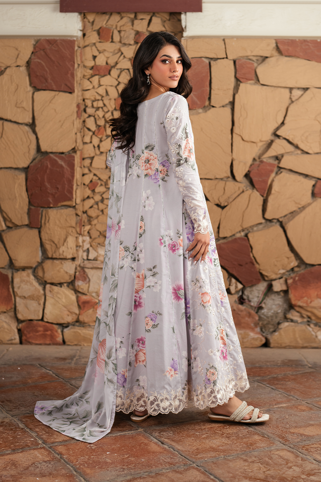 Luxury Printed Lawn Suit with Embroidered Front & Chiffon Dupatta