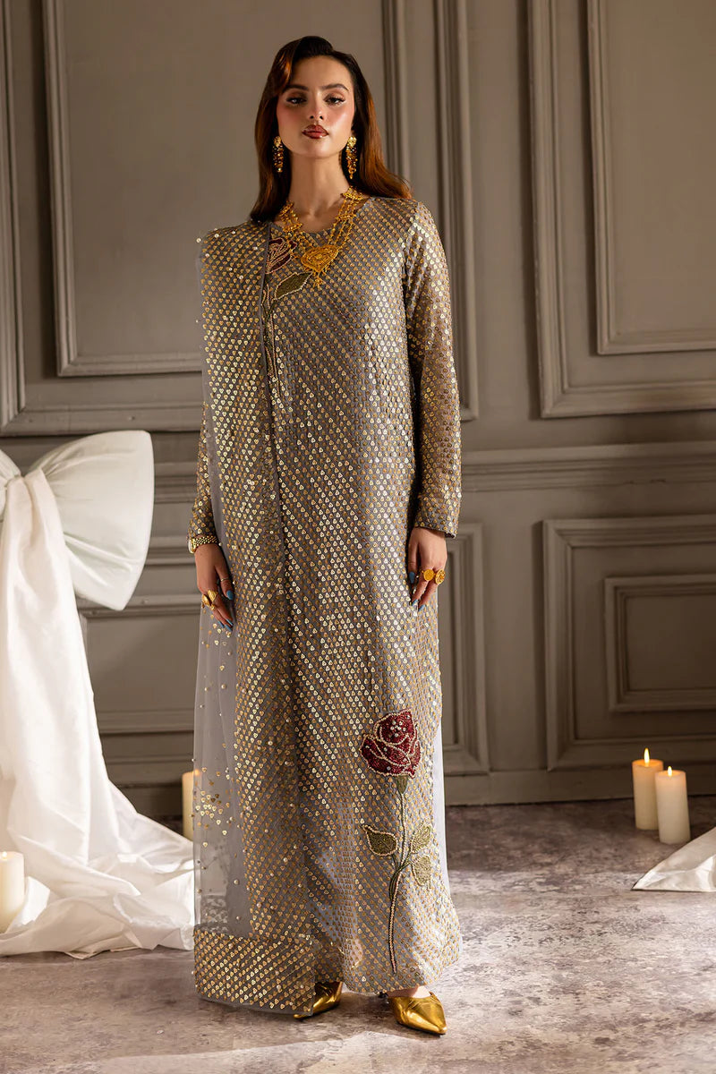 03-Piece Chiffon Suit With Embroidery | Ready To Wear