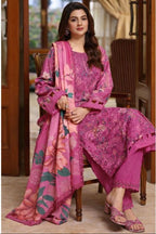 Premimum Lawn Embroidered 3 Piece Dress