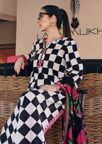 03-Piece Printed Lawn Suit With Embroidery - Ready To Wear