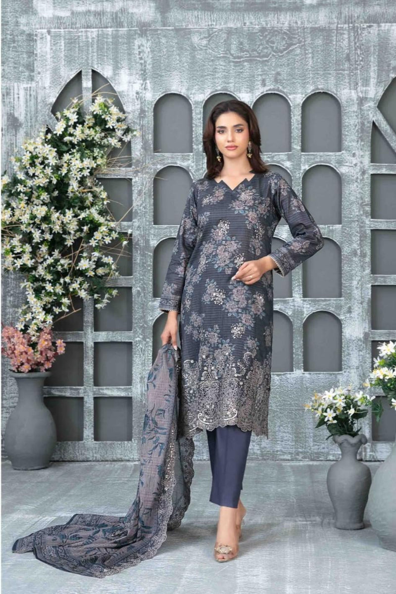 stitched Lawn Suit by  Fabrics