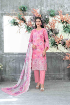3-Piece Stitched Embroiderd Lawn Suit Ready To Wear