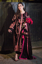 03-Piece Luxury Embroidered Cotton Suit - Ready To Wear