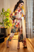 Digital Print Silk 3pcs (3D FLOWERS)