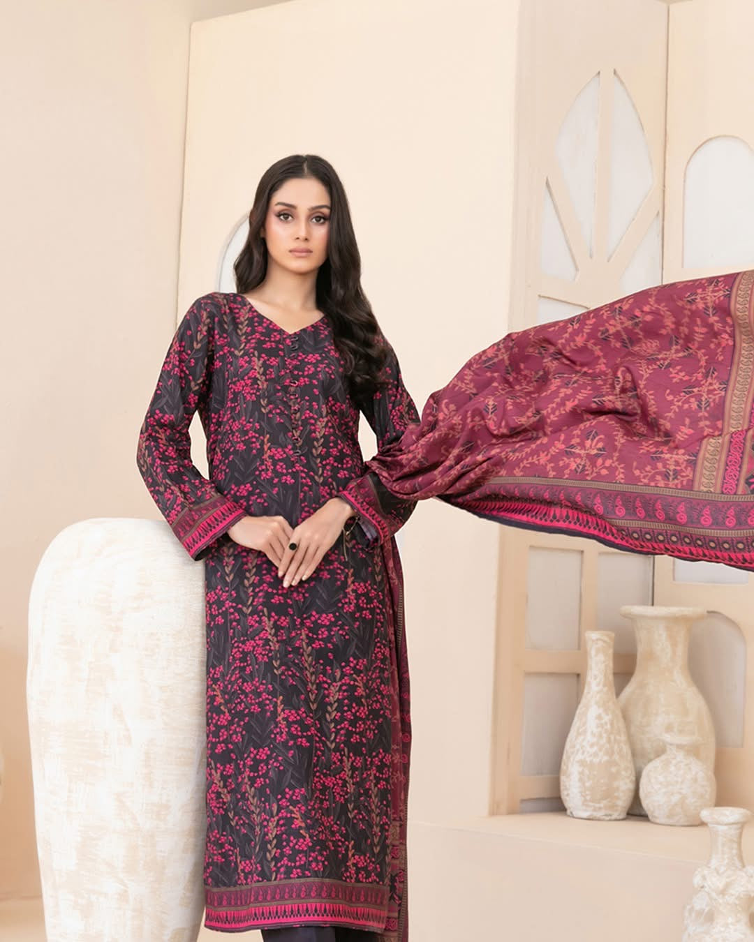 3-Piece stitched Digital Printed Staple