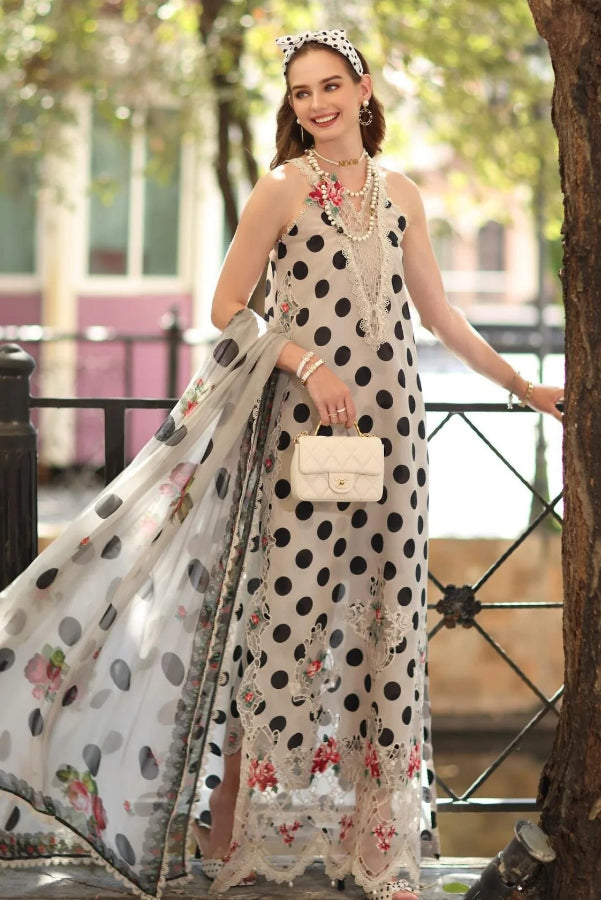 03-Piece Printed Lawn Suit With Chiffon Dupatta | Ready To Wear