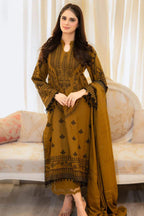 3 Piece Stitched Dhanak Suit - Ready To Wear