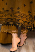 3 Piece Stitched Dhanak Suit - Ready To Wear