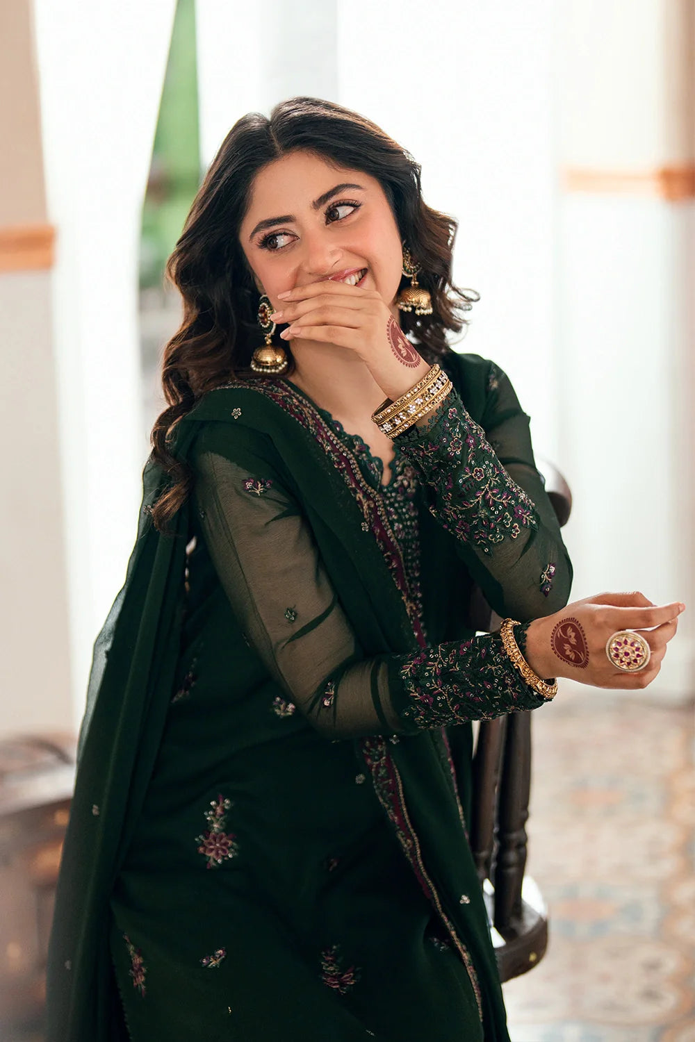 03-Piece Chiffon Suit With Embroidery | Ready To Wear