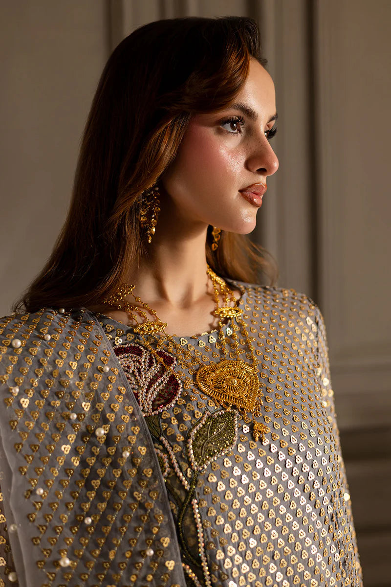 03-Piece Chiffon Suit With Embroidery | Ready To Wear