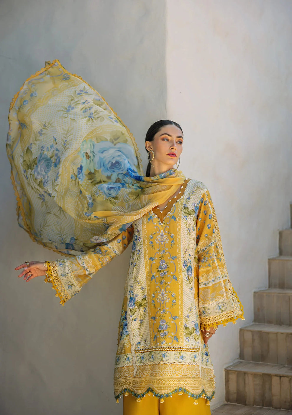 3  Piece Stitched   Lawn Suit  - Ready  to  Wear