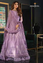 Asim Jofa – Chiffon Frock with Satin Silk Trouser