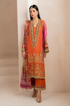 03-Piece Embroidered Chiffon Suit | Ready To Wear