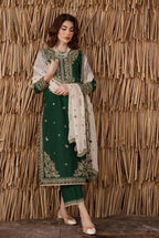 03-Piece Chiffon Suit With Embroidery | Ready To Wear