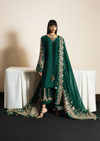Hussain Rehar Noor Luxury Pret Formal – Bottle Green