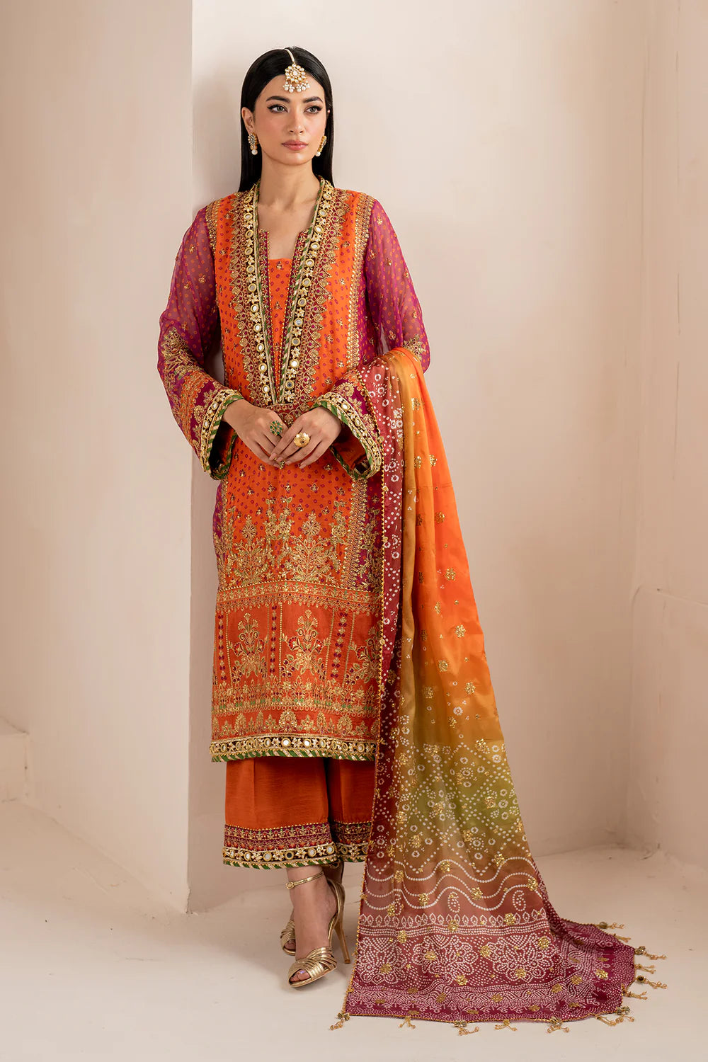 03-Piece Embroidered Chiffon Suit | Ready To Wear