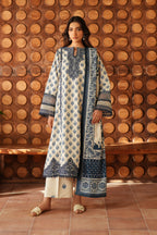 3 Piece Stitched Lawn Suit - Ready To Wear