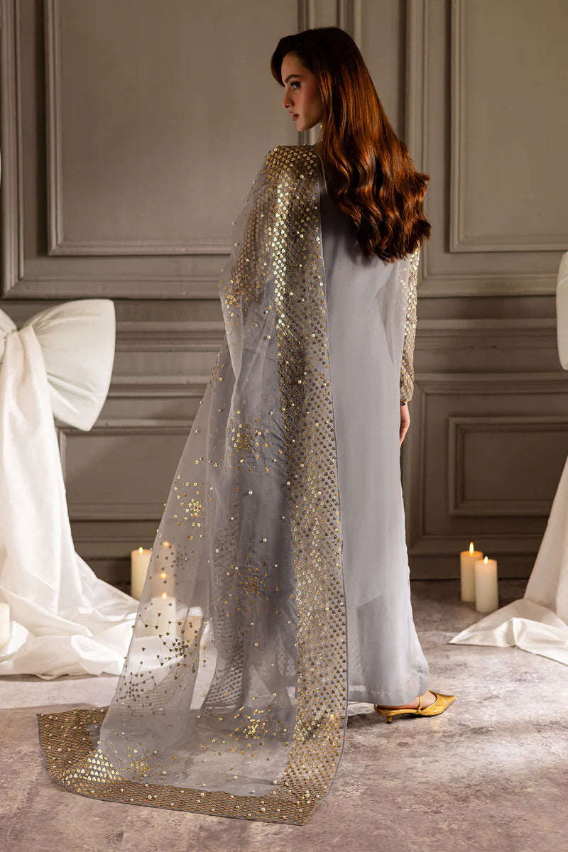 03-Piece Chiffon Suit With Embroidery | Ready To Wear