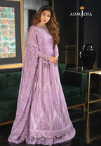 Asim Jofa – Chiffon Frock with Satin Silk Trouser