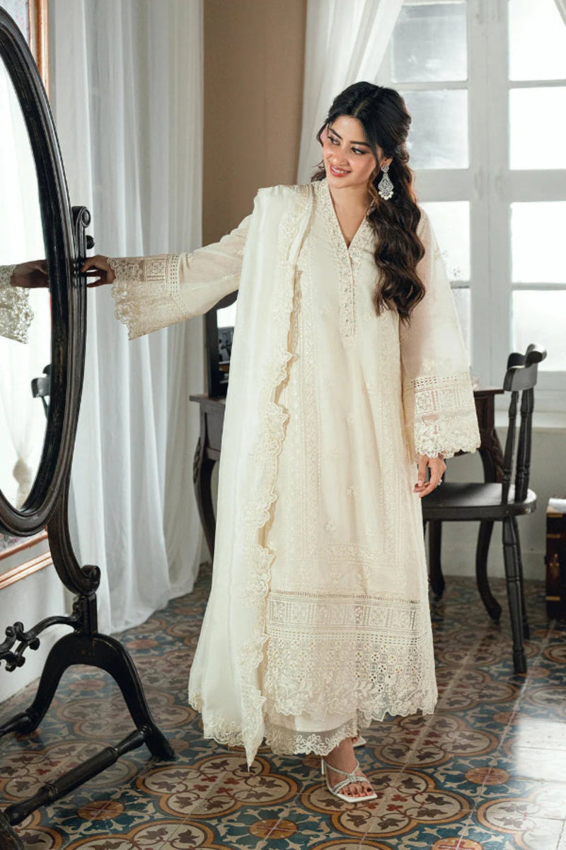 03-Piece Embroidery Chiffon Suit - Ready To Wear