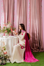 hanzay Anoshy Multi Floral Luxury Shamoz Silk 3-Piece Suit