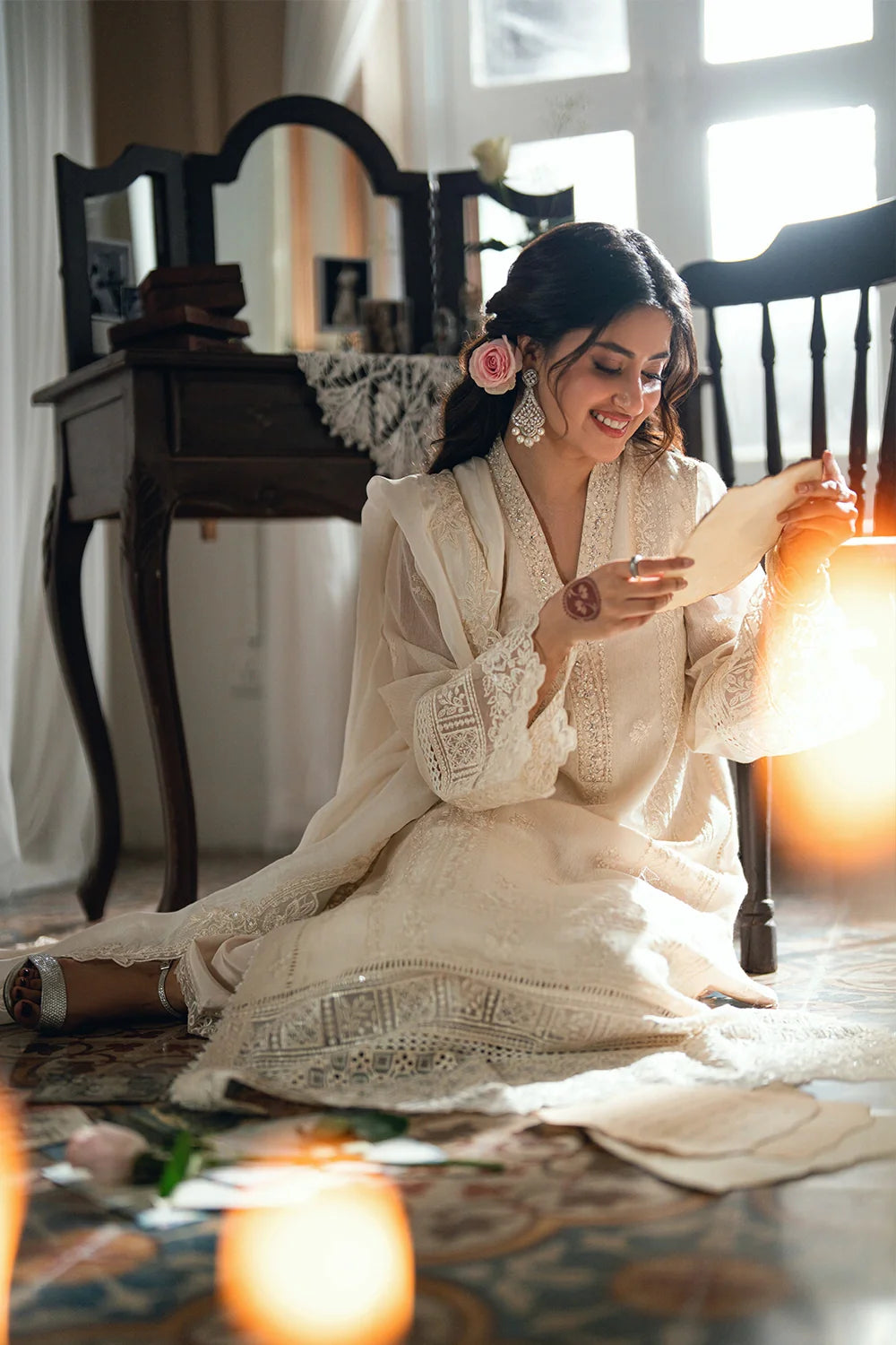 03-Piece Embroidery Chiffon Suit - Ready To Wear
