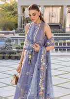 03-Piece Embroidered Lawn Suit With Printed Silk Dupatta | Ready To Wear