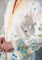 03-Piece Embroidered Lawn Suit With Silk Dupatta | Ready To Wear