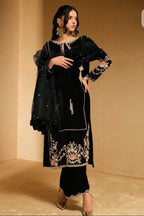 KHAKHA Velvet Collection – Micro 9000 Heavy Embroidered 3-Piece Formal Suit