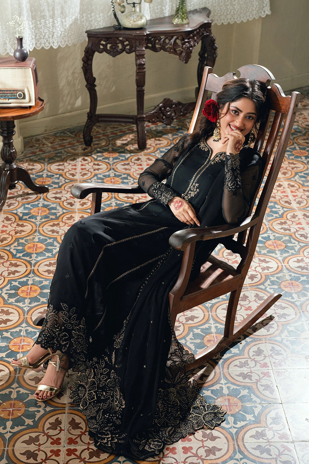 PREMIUM NIGHTINGLES STITCHED 3-PIECE CHIFFON SUIT | Ready To Wear