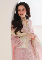 03-Piece Embroidered Lawn Suit With Organza Dupatta | Ready To Wear