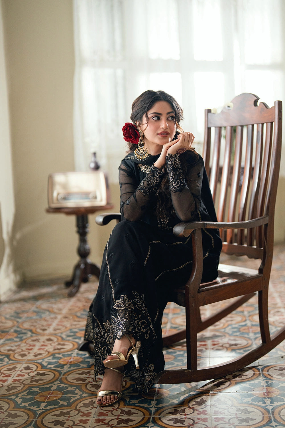 PREMIUM NIGHTINGLES STITCHED 3-PIECE CHIFFON SUIT | Ready To Wear