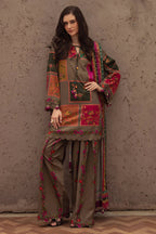 03-Piece Printed Lawn Suit With Chiffon Dupatta | Ready To Wear