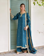 03-Piece Embroidered Chiffon Suit | Ready To Wear