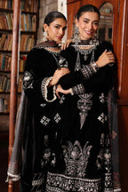 03-PIECE STITCHED VELVET SUIT READY TO WARE DRESSING DESIGNER