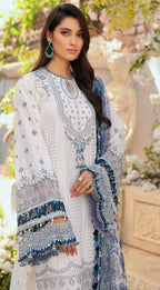 03-Piece Lawn Embroidered Suit With Printed Net Dupatta | Ready To Wear