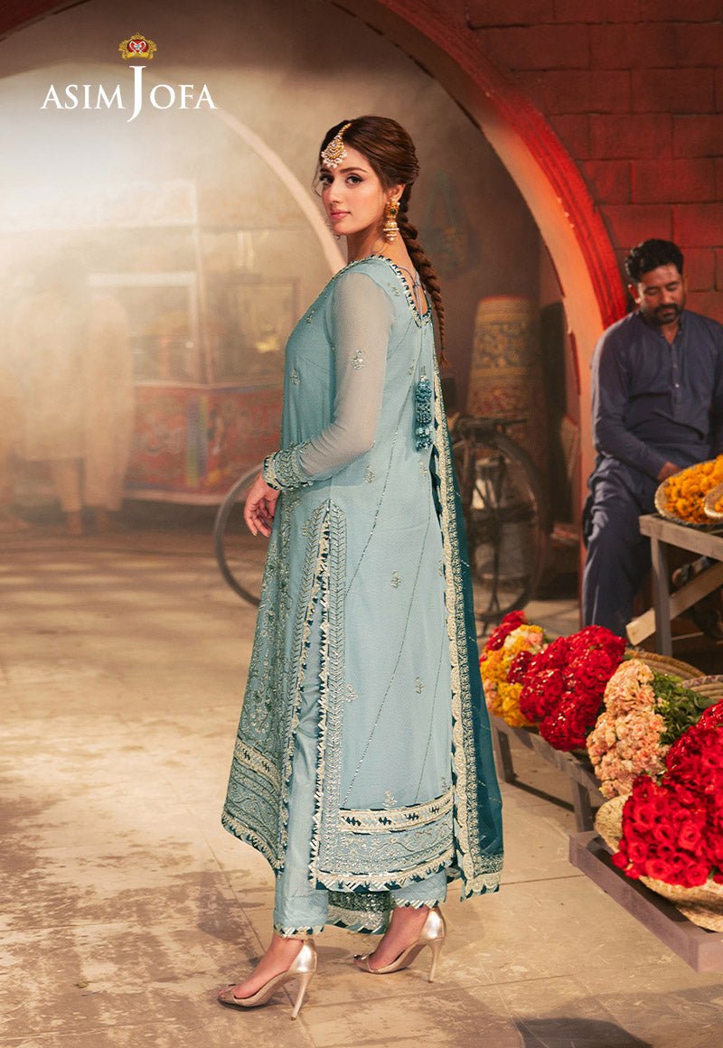 3 piece Stitched Chiffon suit