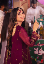 03-Piece Embroidered Chiffon Suit With Silk Dupatta | Ready To Wear