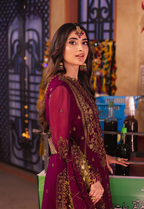 03-Piece Embroidered Chiffon Suit With Silk Dupatta | Ready To Wear