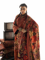 Terracotta Brown: Printed Lawn Suit | Ready To Wear