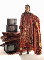 Terracotta Brown: Printed Lawn Suit | Ready To Wear