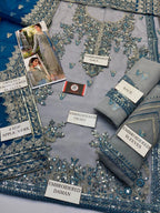 03-Piece Stitched Organza Suit Ready To Wear