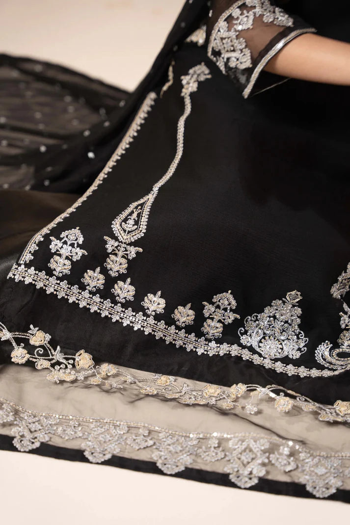 03-Piece Chiffon Suit With Thread Embroidery | Ready To Wear