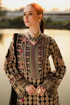 stitched Embroidered Lawn Suit with Chiffon Dupatta