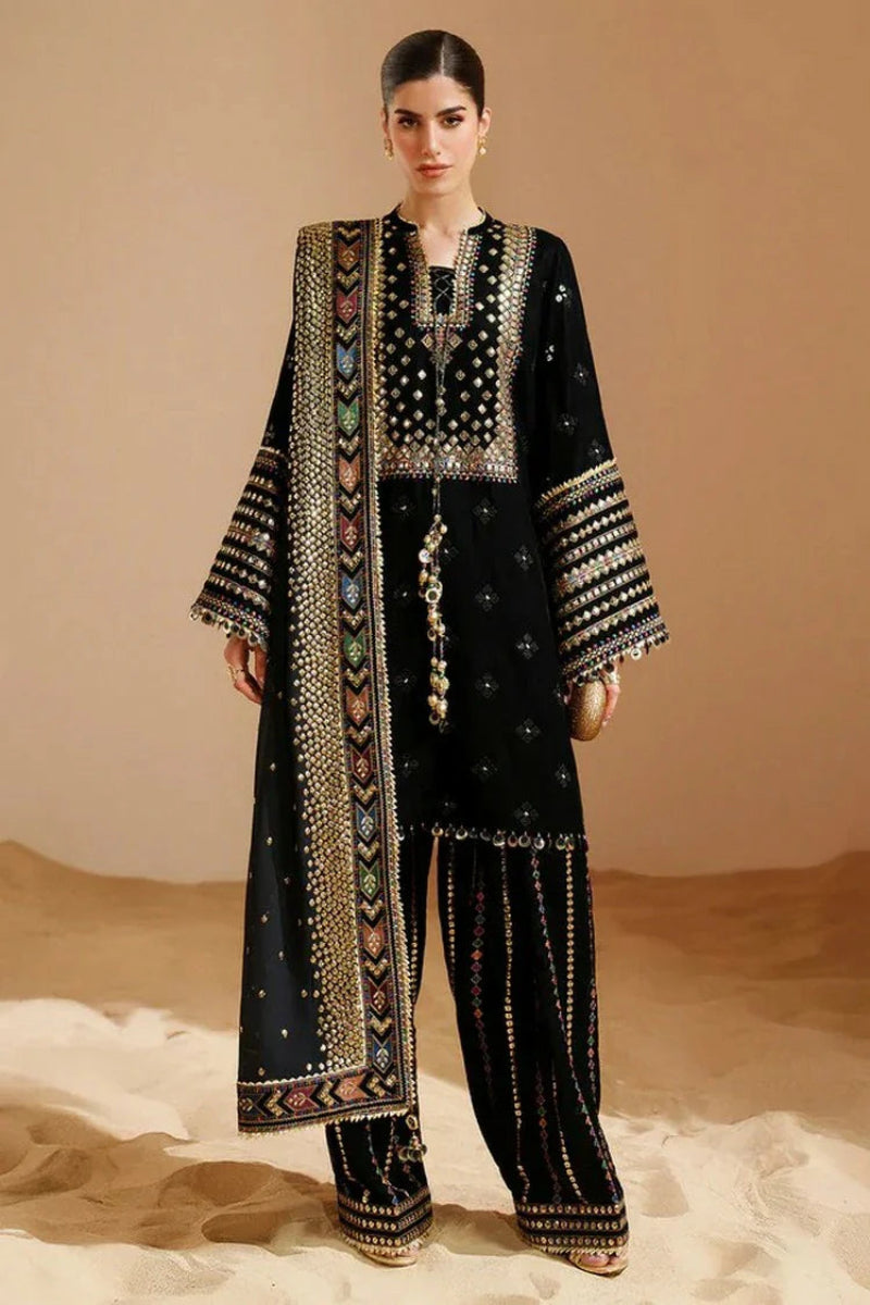 03-Piece Luxury Heavy Embroidered Lawn  Suit - Ready To Wear