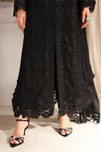 Midnight Noir: Embroidered Chiffon Suit | Ready To Wear