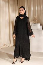 Midnight Noir: Embroidered Chiffon Suit | Ready To Wear