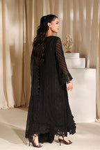 Midnight Noir: Embroidered Chiffon Suit | Ready To Wear