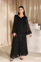 Midnight Noir: Embroidered Chiffon Suit | Ready To Wear